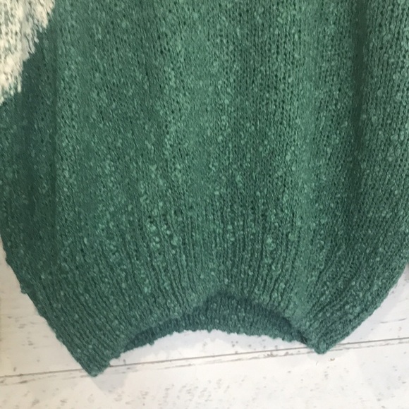 NWT separate scene Vintage floral chunky knit textured sweater size Large green - Picture 5 of 11